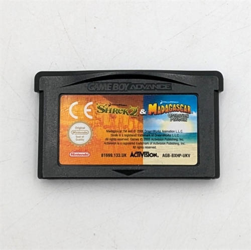 Shrek 2 & Madagascar Operation Penguin - Cartridge - GameBoy Advance spil (B Grade) (Genbrug)